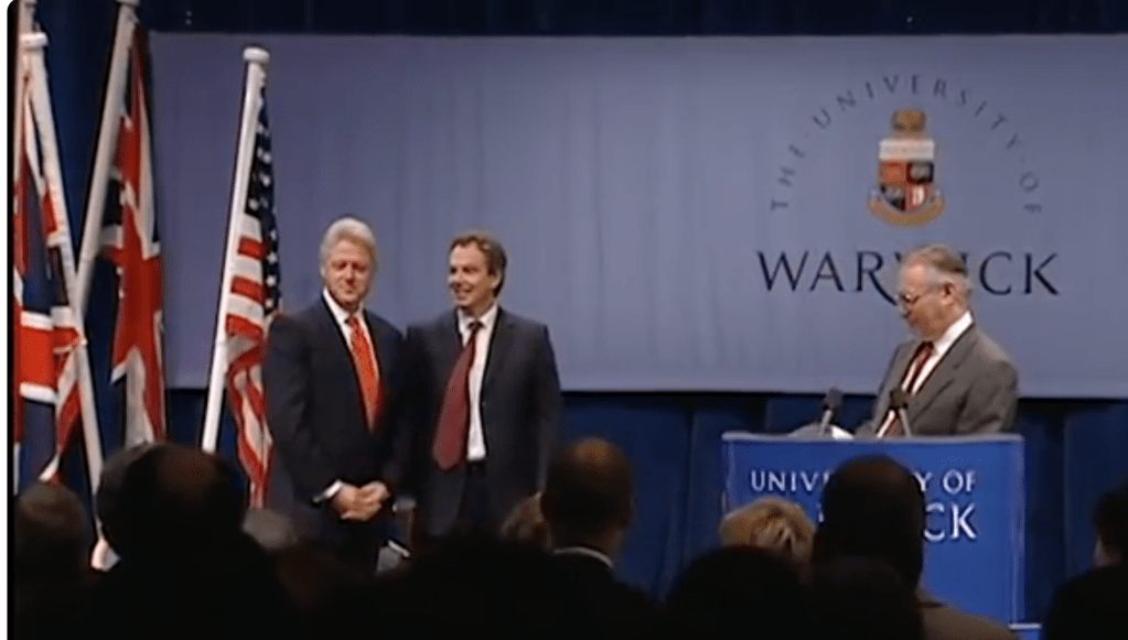 For One Night Only: Bill Clinton and Tony Blair at the University of&nbsp;Warwick